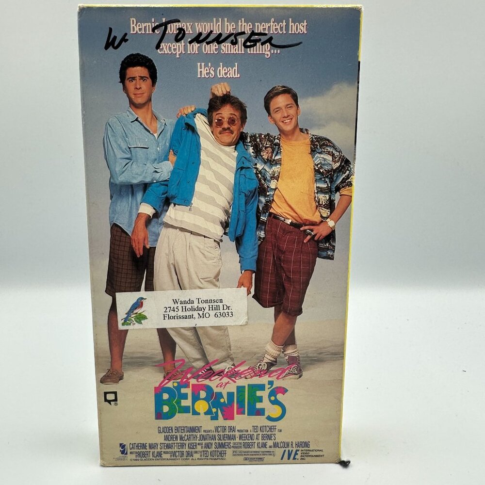 Weekend At Bernies VHS 1989 Comedy Film Andrew McCarthy & Jonathan Silverman Goo